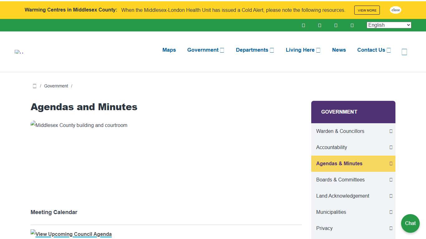 Agendas and Minutes Middlesex County